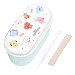 BT21 Baby JAPAN Two-Tier Lunch Box + Chopsticks Set