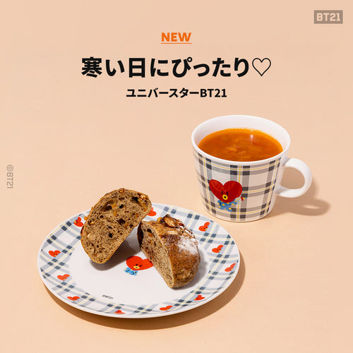 [BT21 JAPAN] BT21 Plaid Plate & Plaid Soup Cup